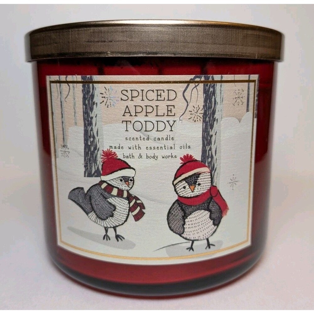NEW Bath & Body Works BBW SPICED APPLE TODDY 3-Wick Candle Large 14.5 oz